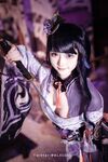 萌新推特00後露臉美少女▌白莉愛吃巧克力▌超色情Cos雷電將軍 露出粉乳嫩穴盡情展示誘人嬌軀
