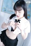 極品JVID嫵媚清純齊一身新人▌黛娜 ▌黑色蕾絲性感內衣 挺翹美乳稚嫩誘人裂縫 誘惑喜歡的男老師
