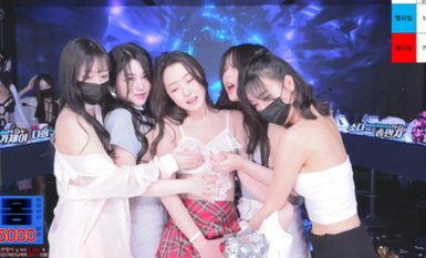 2024年3月，王炸，價值3000人民幣一場群女淫播【jinricp】韓國BJ女團出場，熱門金曲，專業練習生，美女眾多超精品3小時